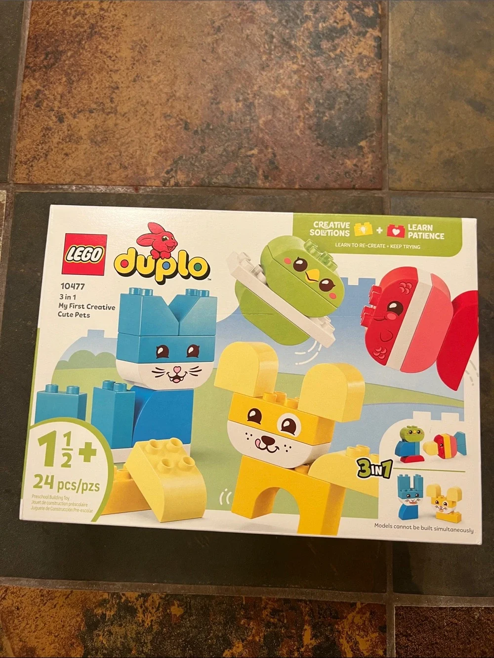 Lego Duplo 3 in 1 My First Creative Cute Pets, 10477, 24 Pieces, New
